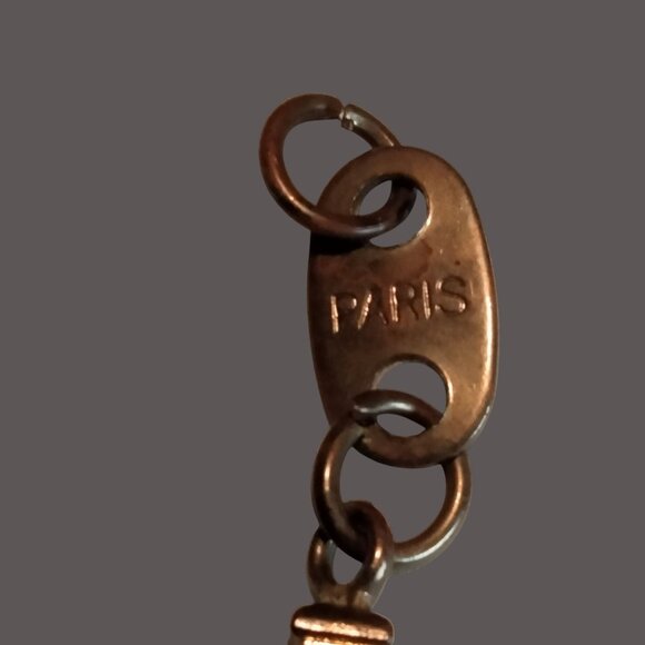 Eiffel Tower Pendant Charm Mini Figure Souvenir Paris France Gold Tone Metal - Picture 6 of 7